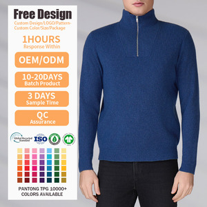 Pull de golf pour homme personnalisé, à manches longues, décontracté, respirant, avec col zippé mi-long, pour sports de plein air, OEM - Product Image 2