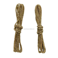 Logo personnalisé 1.5mm 4.5ft véritable porte-briquet rouleau cire d'abeille biologique douce mèche naturelle bobine bougie fabrication chanvre emballage torsadé