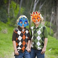 Nicro Original usine enfants Halloween mascarade Cosplay dessin animé dinosaure conception masques de fête haute qualité yeux feutre masque