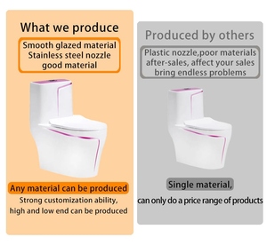 Sang trọng tầng gắn gốm sứ vệ sinh siphonic một mảnh nhà vệ sinh <span class=keywords><strong>WC</strong></span> hiện đại nhà vệ sinh cho phòng tắm - Product Image 4
