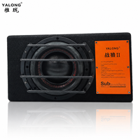 Subwoofers de Audio para Coche de 8 Pulgadas con Caja de Madera Sonido Profundo Altavoces Activos para Coche Caja de Subwoofer