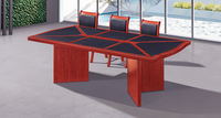 Table de conférence extensible moderne de luxe en bois sur mesure pour les réunions de conseil d'administration