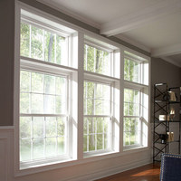 Fenêtres de maison en PVC au design moderne, double vitrage, verre trempé, baies vitrées