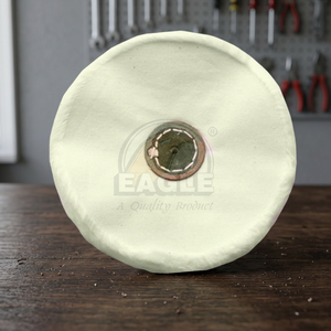 Eagle Unstitched Machine Polishing Buffs 4" X 50 <b>Folds</b> Round Fine White Metal Tools for DIY Gold Silver Polish Jewelry Equipment - Product Image 3