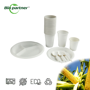 Gobelets à café en plastique en gros, gobelets à boisson biodégradables en <span class=keywords><strong>bioplastique</strong></span> à base d'amidon de maïs, vaisselle jetable - Product Image 1