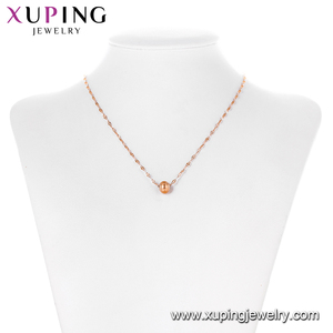 46348 <span class=keywords><strong>Xuping</strong></span> rosa di modo placcato oro perla di colore regali di vendita caldi della collana del pendente - Product Image 2