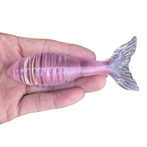 大人用おもちゃミニピンクガラスアナルプラグディルド手作り工場 - Product Image 5