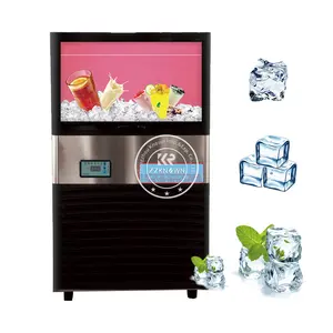 2024 Large Cube Ice Making Machine Commercial Stainless Steel Ice Cube Vending Machine Good Price Hollow Block Cube Maker