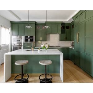 अमेरिकी शैली अनुकूलित रसोई फर्नीचर डिजाइन फैक्टरी मूल्य के साथ प्रकार के बरतन ठोस लकड़ी रसोई कैबिनेट - Product Image 1