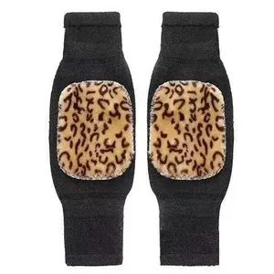 สนับเข่าผ้าขนสัตว์หนานุ่ม ระบายอากาศได้ดี สำหรับผู้หญิงและผู้ชาย เหมาะสำหรับกีฬาฤดูหนาว ให้ความอบอุ่นแก่ขาและเข่า - Product Image 6