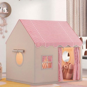 Nueva Carpa Infantil Grande a Cuadros Rosas para Jugar en Interiores y Exteriores, Ideal para Jugar y Fiestas, Carpa Interior Perfecta - Product Image 3
