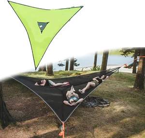 HOUMU En stock Nouveau Hamac triangulaire d'extérieur transfrontalier en tissu maillé portable, tente suspendue pour arbre, <span class=keywords><strong>filet</strong></span> <span class=keywords><strong>de</strong></span> loisirs pour le camping et la randonnée - Product Image 3