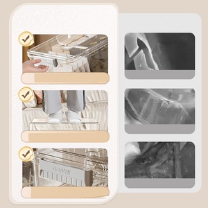 Stackable Large <b>Plastic</b> <b>Containers</b> Clear Storage Bins with <b>Lids</b> and Handle for Snacks - Product Image 4
