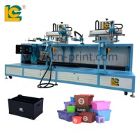 Máquina de Serigrafía de Precisión de 2 Colores con Secador UV LED para Cajas de Plástico para Cerveza y Cajas Industriales de Alta Eficiencia
