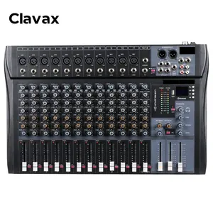 Clavax MR-120S MR 120S专业音频混音器控制台高清DJ播放器独立幻影电源12通道USB蓝牙