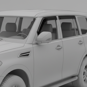 Déflecteurs de fenêtre Nissan <span class=keywords><strong>Patrol</strong></span> / Safari / GQ / GU 1987-2021, noir mat, autocollants, déflecteurs de vent, pare-pluie, 4 pièces - Product Image 2