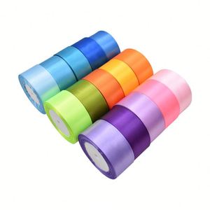 Elegant Bright Color Smooth Glossy Satin <b>Ribbon</b> for Gift Packaging <b>Wedding</b> Floral DIY Decoration - Product Image 5
