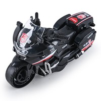Motocyclette jouet à inertie - Modèle réaliste de moto de police de service urbain pour enfants