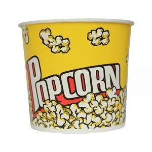 Seau à <span class=keywords><strong>poulet</strong></span> personnalisé de 32/46/64/80/130/150/170 oz, emballage de seau à popcorn, seau en papier kraft pour aliments avec votre logo - Product Image 1