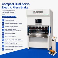 Prensa Plegadora CNC Eléctrica Compacta de 30T1000, Sin Aceite, con Doble Servo, para Plegado de Láminas Metálicas