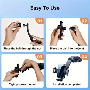 Ajustable 360° °   Soporte Giratorio para Teléfono Móvil para <span class=keywords><strong>el</strong></span> Tablero del Automóvil, Marco de ABS con - Product Image 5