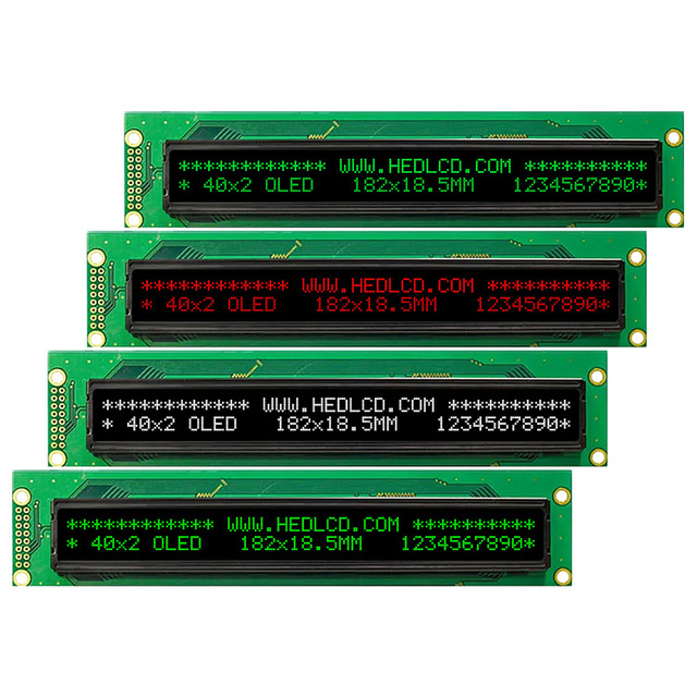 Manufacturer Sale 6.0inch 182x18.5MM 4002 40x2 Character OLED Display Module with WS0010 Parallel Port Yellow Green White Font