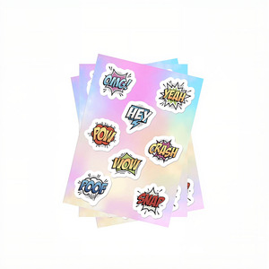 Tự Dính Tùy Chỉnh Holo Trẻ Em An Toàn Keo A4 Không Thấm Nước Nụ Hôn Cắt Sticker Tấm Giấy Sticker Cho Kế Hoạch Nhà Cung Cấp - Product Image 6