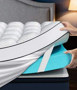 แผ่นรองนอนไมโครไฟเบอร์แบบนุ่ม 2 in 1 <span class=keywords><strong>หนา</strong></span> 3 <span class=keywords><strong>นิ้ว</strong></span> พร้อมเจลเย็นเมมโมรี่โฟมและแผ่นไมโครไฟเบอร์ - Product Image 1