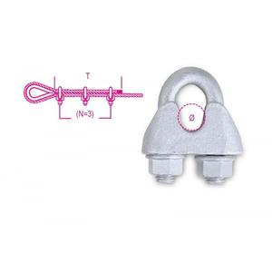 BETA - 080160758 ROBUR - Wire rope clips, made of malleable cast iron, hot dip galvanized body, GEOMET-GEOKOTE <b>U</b>-<b>bolts</b> and nuts - Product Image 2