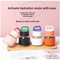 Taza Personalizada Portátil Mini, Estilo Chubby Cup, a Prueba de Fugas con Tapa, Diseño Moderno y Minimalista, Ideal para Regalo