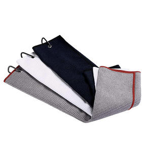 Toalla de golf de microfibra tejida personalizada de gran venta, de secado rápido, ecológica, de color sólido, para limpieza de pelotas de golf y cepillado deportivo. - Product Image 5