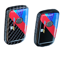 Casing Kunci Mobil Remote Serat Karbon Figur ABS Pelindung Kunci Mobil Tanpa Kunci Smart Key Case untuk Mazda CX-5
