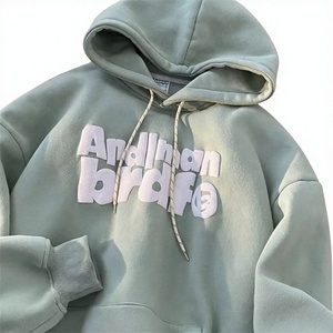 Unisex Heavy GSM Anti-Wrinkle 500gsm Front Logo <b>Hoodies</b> Sweatshirt <b>Oversized</b> for Cotton French Terry Fleece Streetwear - Product Image 3