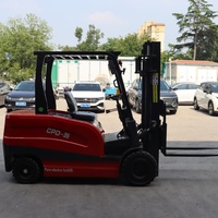 Chariot élévateur électrique haute capacité 2 tonnes, 3,5 tonnes, 4 tonnes, alimenté par batterie au lithium, transpalette d'entrepôt avec certification CE ISO, livraison gratuite