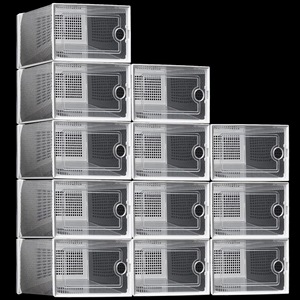 Nhựa trong suốt Sneaker Stackable giày lưu trữ Hộp ngăn kéo loại từ rõ ràng hộp giày - Product Image 6