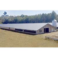 Pas cher nouveau design poulailler poulailler élevage de volaille préfabriqué moderne serre hangar grand poulailler ferme à vendre
