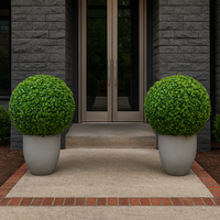 Boule d'herbe artificielle |   Plante suspendue en faux buis en plastique - Décoration de Noël d'intérieur pour jardin, maison et événements