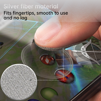 Embouts de doigts en fibre d'argent anti-sueur pour écran tactile embouts de doigts autocollants de jeu pour téléphone Gamer Gamerock accessoires