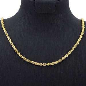 Jxx Fashion 24k Gold-Plated Link Chain Necklace <b>Thick</b> <b>Rope</b> Style for Men and Women-Trendy Pearl Jewelry Wholesale - Product Image 3