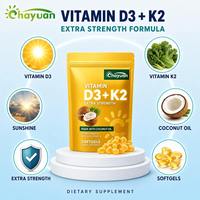 Complément de Vitamine D3 & K2 MK7 en Gélules Molles Haute Qualité Formule 2-en-1 Extra Forte 5000 UI D3 100mcg K2 MK7 avec Huile de Coco