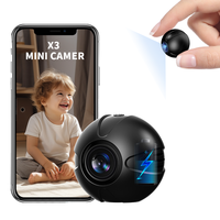Mini caméra X3 HD 40 mm WiFi, vision nocturne IR, détection de mouvement, batterie 400 mAh, carte TF 32 Go, caméra de sécurité, vente en gros
