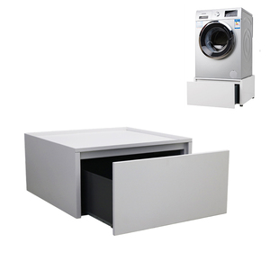 Piédestal de buanderie en acier Étagère surélevée pour armoire Base de machine à laver blanche Armoire de rangement pour buanderie <span class=keywords><strong>avec</strong></span> <span class=keywords><strong>tiroir</strong></span> de rangement - Product Image 3