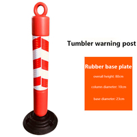 Barrière de stationnement de rebond flexible en plastique marqueur de poteau bollard sécurité trafic Delineator Warning Post avec poignée