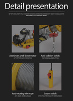 Mini palan électrique ODM OEM PA1000 à vendre, palan électrique à câble de 800 kg, 220V 110V