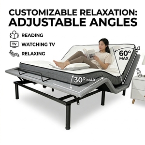 Base de Cama Ajustable <span class=keywords><strong>Externa</strong></span> Resistente con Control Remoto Inalámbrico, Sistema de Elevación Estable para Máximo Confort, Uso para Personas Mayores y Embarazadas - Product Image 3