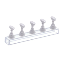 Présentoir en acrylique Portable de support d'embouts d'ongle magnétique professionnel avec l'aimant 5 pièces/ensemble embouts en plastique multicolores