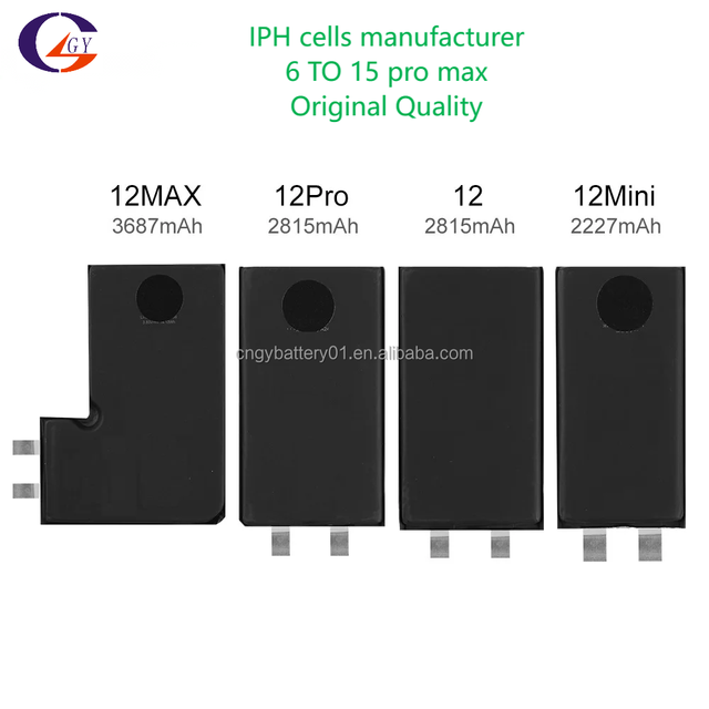 Gaoyuan Battery Cells for iPhone 6 6S 7 7plus 8 8 Plus X Xr Xs Max 11PRO 12 13 14 15 iphone Battery No Bms
