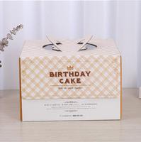 Boîte d'emballage pour gâteaux en carton avec fenêtre transparente, boîte portable pour muffins, mousses, pâtisseries, boîtes en papier blanc, emballage cadeau, boîte en papier couché