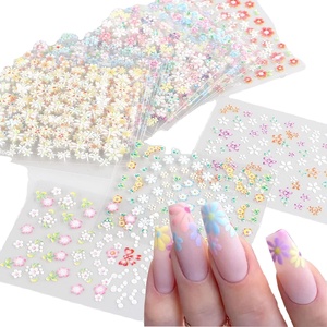 Pegatinas <span class=keywords><strong>de</strong></span> <span class=keywords><strong>uñas</strong></span> coloridas con diseño <span class=keywords><strong>de</strong></span> <span class=keywords><strong>mariposas</strong></span> <span class=keywords><strong>y</strong></span> <span class=keywords><strong>flores</strong></span>, con <span class=keywords><strong>flores</strong></span> en degradado blanco <span class=keywords><strong>y</strong></span> rosa <span class=keywords><strong>y</strong></span> diamantes <span class=keywords><strong>de</strong></span> imitación, calcomanías autoadhesivas para decoración <span class=keywords><strong>de</strong></span> <span class=keywords><strong>uñas</strong></span> - Product Image 1