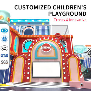 Aire de jeux intérieure sur le thème du carnaval personnalisable avec trampolines, toboggans et jeux interactifs pour centre de divertissement pour enfants - Product Image 3